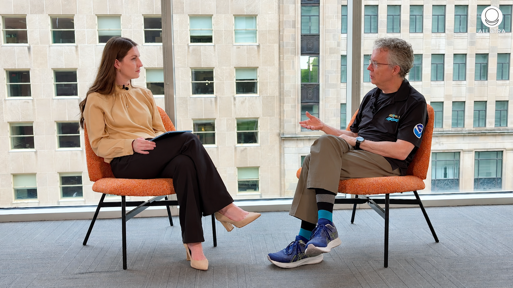 Dr. Stephen Volz (on the right) during the ALLATRA podcast “Beyond the Weather Forecast: How Satellites Help Us Understand Earth.